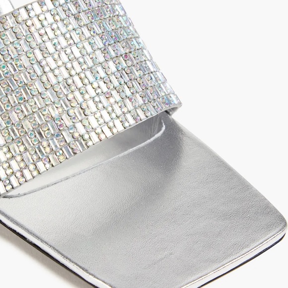 BY FAR Dylan Crystal Silver Sandals 37 - Picture 4 of 5